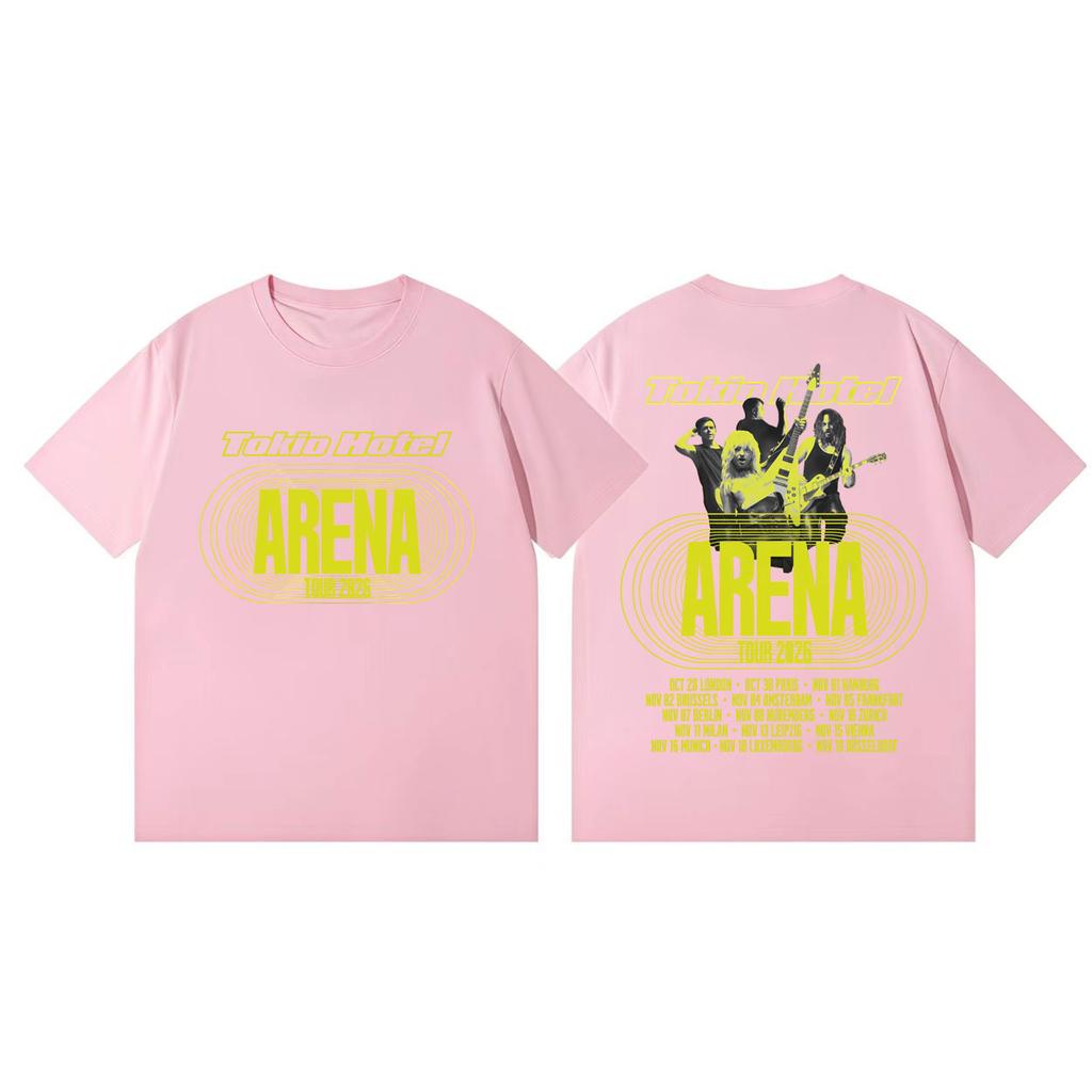 Rock Band Tokio Hotel Arena Tour 2026 TShirts Unisex Unisex Fashion Vintage Short Sleeve TShirt Summer High Quality Cotton T Shirt
