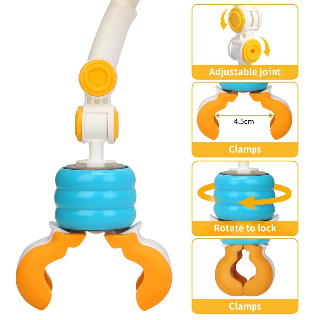 Baby Arch Toy Bar with Animal Colorful Rattle and Infant Play Gym Characters, Mirror, Toy, (Blue)