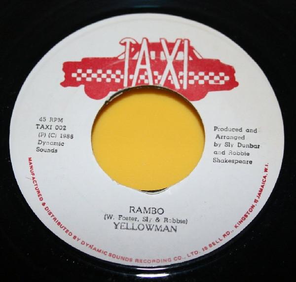 7-дюймовая пластинка YELLOWMAN Rambo TAXI002 Taxi 1986 Ямайка Регги Ска Даб Б/у