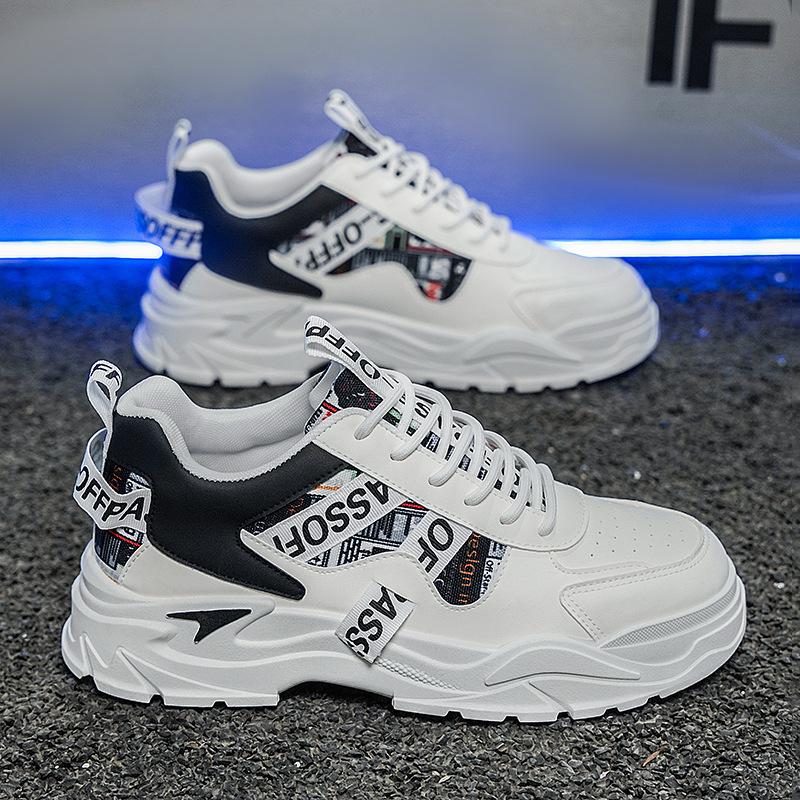 New ModelMen'S Shoes Spring Trendy Brand Versatile Student Leisure Sports Running Heightened Platform Fried Street Dad Trendy Shoes