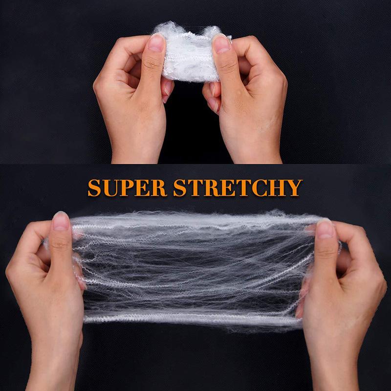 7Sizes Horror Decor Scary Party Halloween Cobweb House Decoration Spider Web White Stretchy