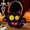 Felt Halloween Handbag Trick or Treat Tote Bag Pumpkin Spider Web Shape Candy Holder for Kids Halloween Party Favors