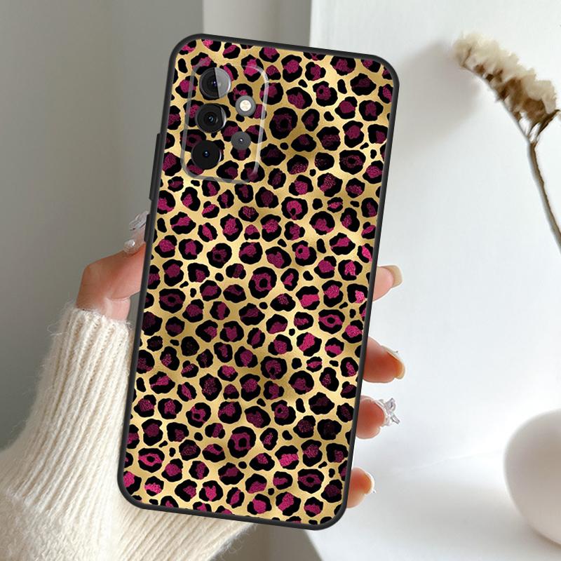 Роскошный чехол с леопардовым принтом для Samsung Galaxy A16 A26 A36 A56 A55 A35 A15 A54 A34 A14 A52 A32 A12 A13 A33 A53 A17