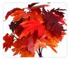 Artificial Fall Maple Leaf Branch Autumn Floral Bouquets for Home Garden Harvest Thanksgiving Party Halloween Table Decoration