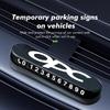 ZZTJ9 Suede Car Phone Number Plate Temporary Parking Card Stop Sign For Opel OPC Astra J H G K Insignia Corsa D B E Mokka Meriva