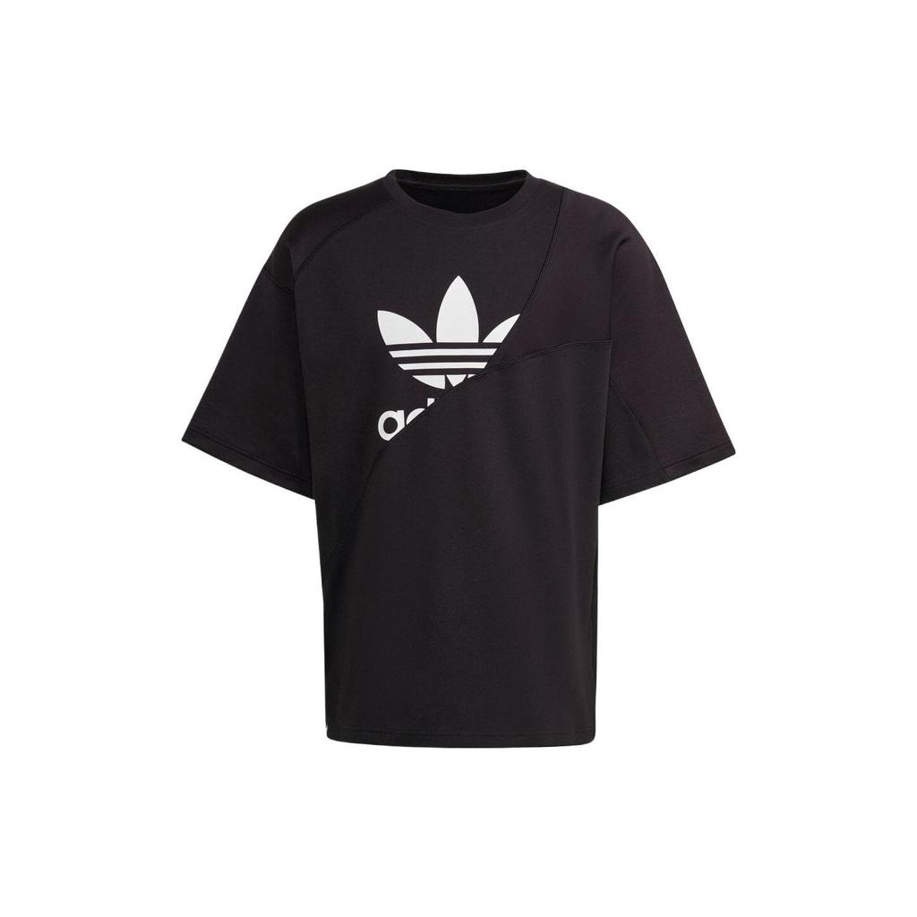 Adidas Повседневная футболка с круглым вырезом и логотипом Originals, мужские топы, черные HG1438