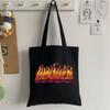 2022 Лето Harajuku Flame Letters Сумки через плечо из холста Повседневная большая вместительная сумка-тоут Мультяшная Harajuku Y2k Корея Готическая женская сумка