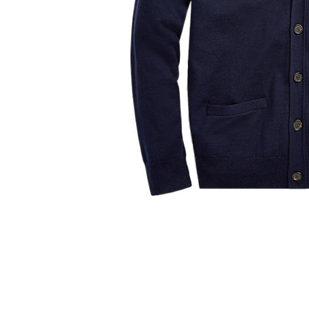 Polo Ralph Lauren Однотонный вязаный свитер с V-образным вырезом и пуговицами Мужской свитер Синий MNPOSWE16820431-400