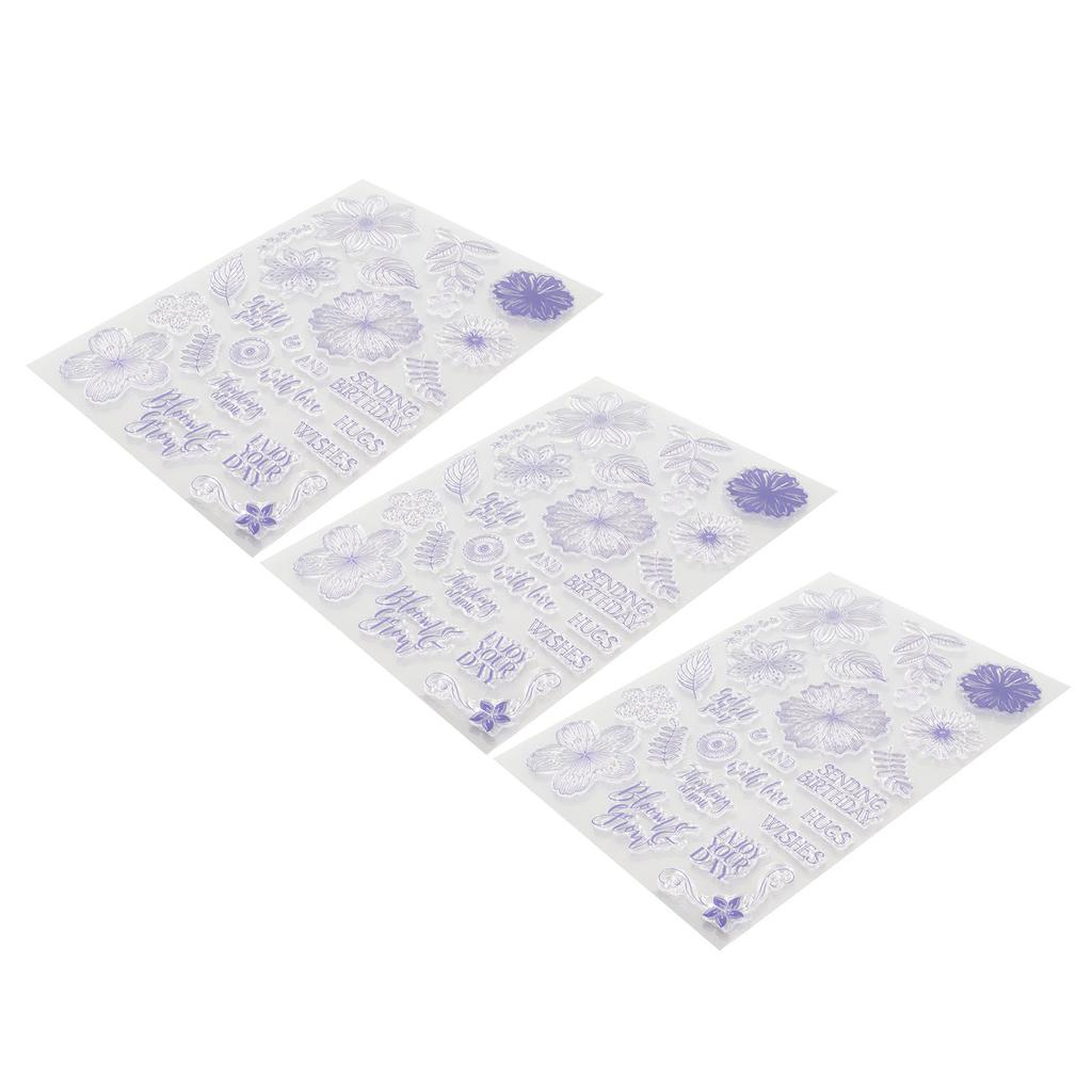 3 шт. прозрачный штамп долговечный декоративный отпечаток прозрачный штамп для фотоальбомов дневников открыток ха