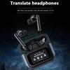 144 Languages Real Time Translator Earbuds ANC Noise Cancelling Wireless BT 5.4 Two-Way Translator Earbuds for Business Travel