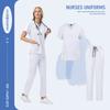 Женские хирургические костюмы для медсестер, униформа с V-образным вырезом и короткими рукавами, комплекты для скрабов оптом, лабораторная одежда для салона красоты, рабочая одежда, комплект медсестры для ветеринара