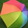 Складной ветрозащитный зонт для женщин и мужчин, ручной популярный радужный трехсекционный складной зонт для взрослых и детей, прочный устойчивый зонт