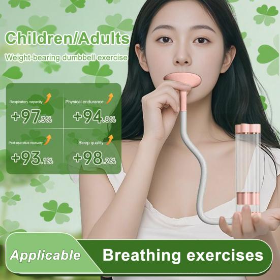 1/2 шт. Устройство для дыхательных упражнений Тренажер для мышц живота Глубокое дыхание Гантель Мужчины Женщины Взрослые Устройство для тренировки объема легких Упражнение для кора