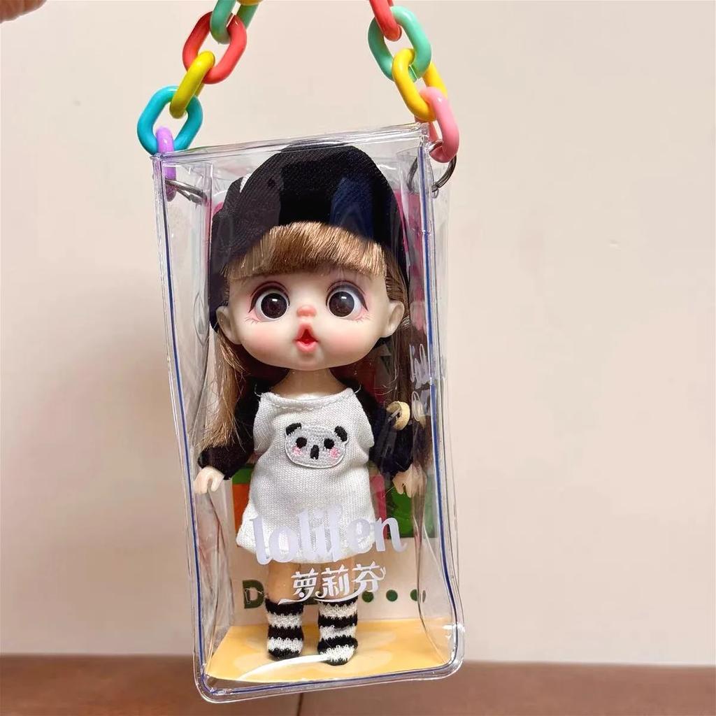 13см Мини-кукла BJD шарнирное тело Улыбающееся удивленное выражение Лица Куклы для девочек Серия Animal Dress Up Подарок для девочки Аниме SD