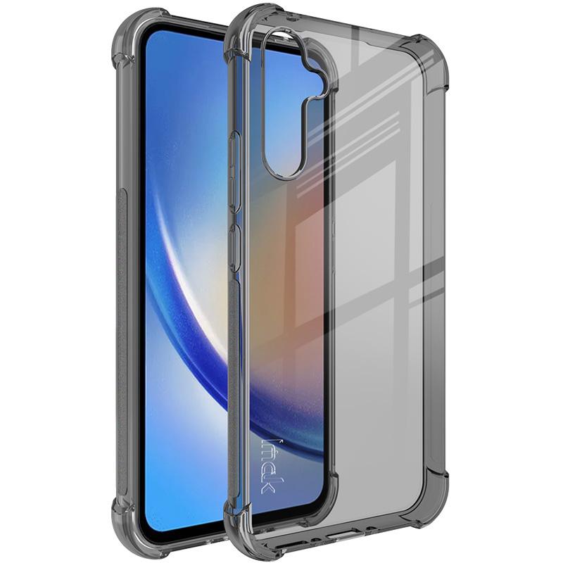 IMAK Для Samsung Galaxy A34 5G Прозрачная противоударная задняя крышка-бампер из ТПУ