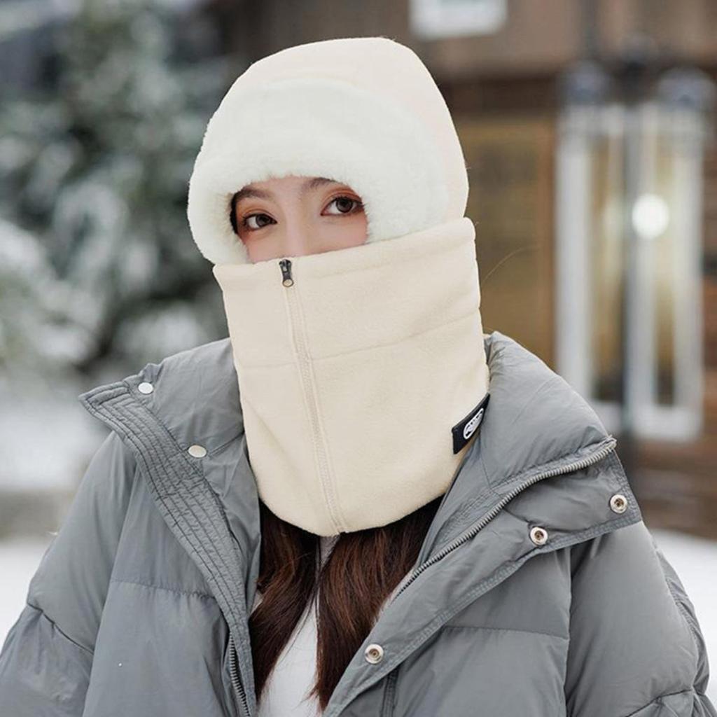 Winter Windproof Skiing Visor Breathable Thermal Face Mask Neck Warmer Scarf Helmet Hood Outdoor Cycling Cold Weather Protection Gear