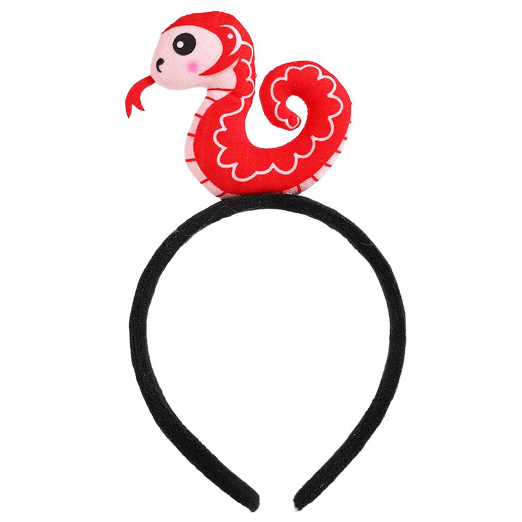Festival Snake Headband for Chinese New Year Celebrations Adjustable 3D Snake Hairhoop for Adults and Kids All Age
