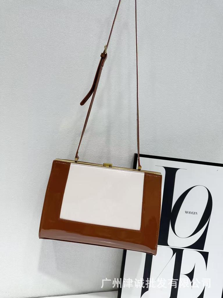 Vintage Clasp Women Handbags Medium Metal Frame Design High Quality Female Tote Bag