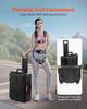 2.5 Cu.ft Weatherproof Hard Case Rolling Wheels & Retractable Handle Black