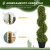 Artificial Spiral Eucalyptus Plant with Pot Included for Indoor and Outdoor, Height 90 cm, Green