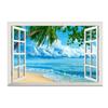Современные Летние Пляжные 3D Наклейки На Стены Приморский Пейзаж Съемные Обои Вид Из Окна Наклейки Наклейки Украшения Дома