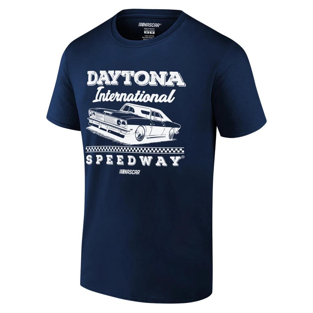 Icon Sports Официальная лицензированная хлопковая футболка для фанатов Nascar для взрослых Темно-синяя 552
