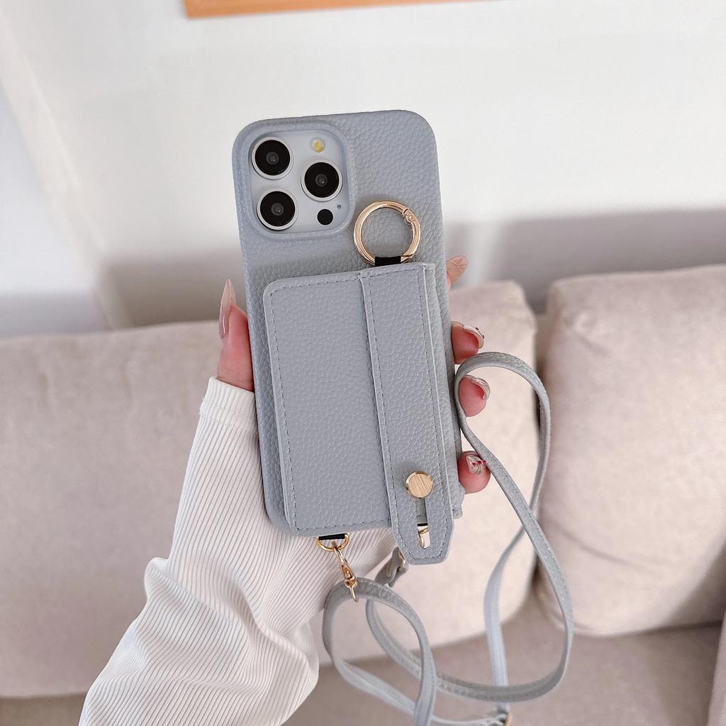 Ремешок на запястье Кроссбоди Чехол для телефона для IPhone 15 14 12 11 Pro Max 13 Mini 15 14 Plus Кошелек с держателем для карт Кольцо Кожаный чехол