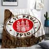 1PC Custom Name St.Pauli Patterned Flannel Blanket Suitable For All Seasons for Home Decor Warmth and Comfort Gifts Holiday Present
