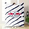 RB Leipzig Logo Designed Flannel blanket for bedroom, living room, sofa, and nap