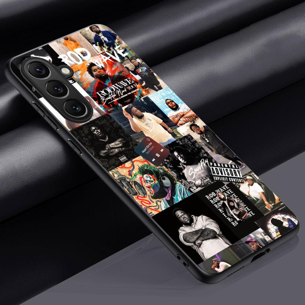 Модный крутой постер рэпера Rod Wave Чехол для телефона для Samsung Galaxy S26 S25 S24 S23 S22 S21 Plus Ultra Note20 Мягкий Черный