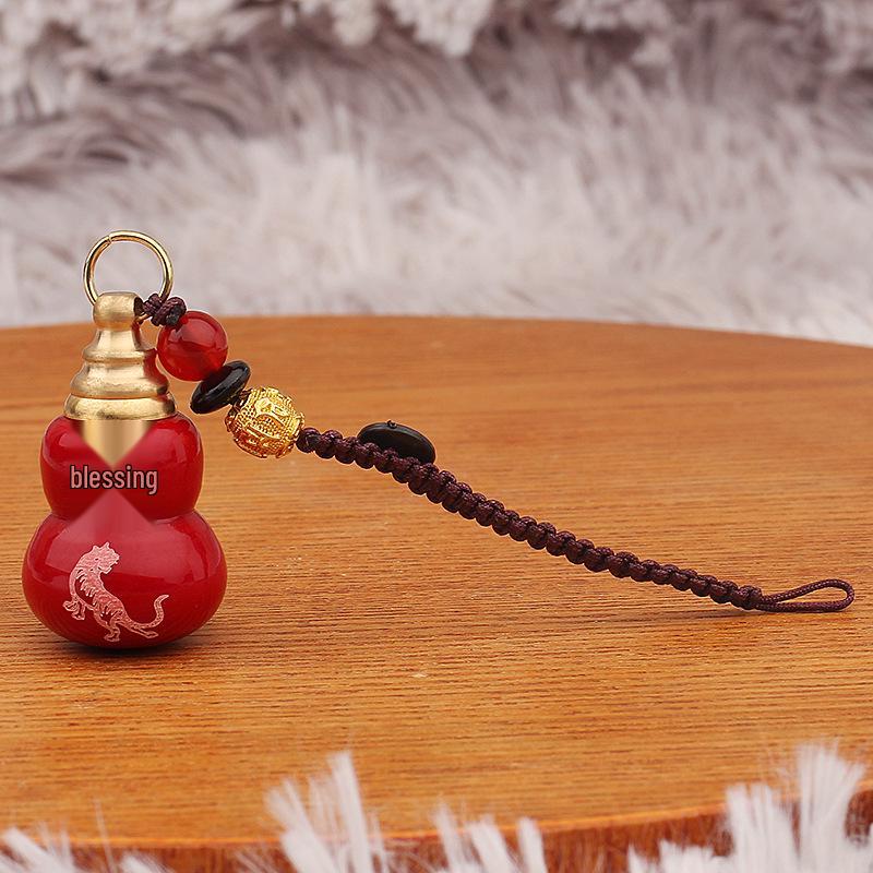 Zodiac Gourd Cinnabar Pendant & Keychain Craft Accessories
