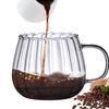 400ML Mugs Tea Cups Convex Glass Mugs Dishwasher Safe Novelty Coffee Mugs for Soy Milk Soda Water Hot