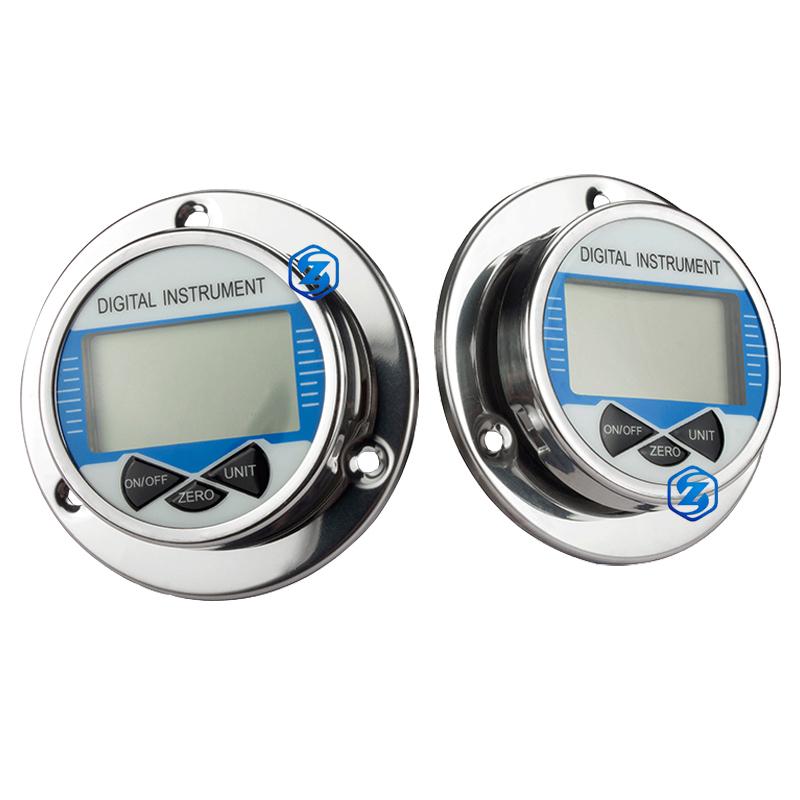 0-1000bar Hydraulic Vacuum Digital Pressure Gauge Axial G 1/4 Male Connector Oil Gas Water Pressure Gauge 4'' Manometer