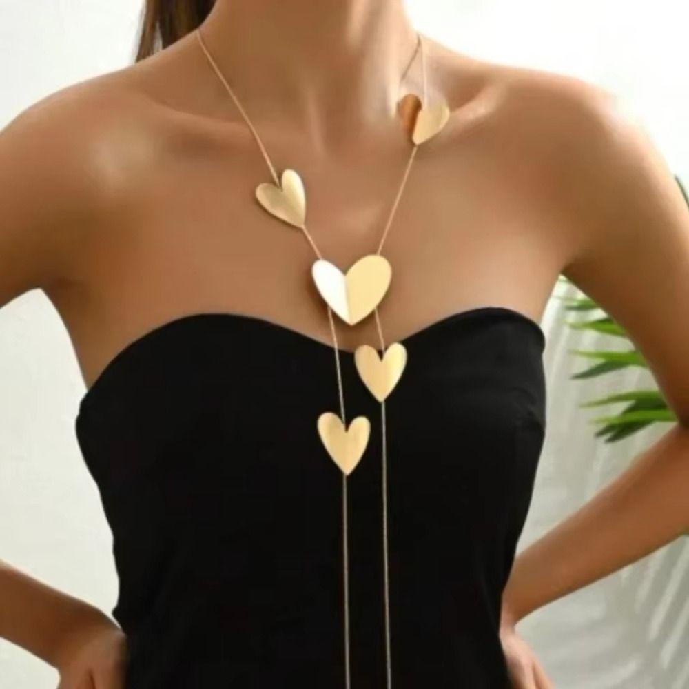 Metal Sequin Tassel Necklace Fashion Long Pendant Necklace Geometric Necklace  Party Celebrations