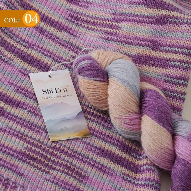 Hand-dyed Wool Yarn, Gradient DIY Knitting Patterns for Sweaters, Baby Silk Yarn Shawls, Scarves, and Handmade Hats