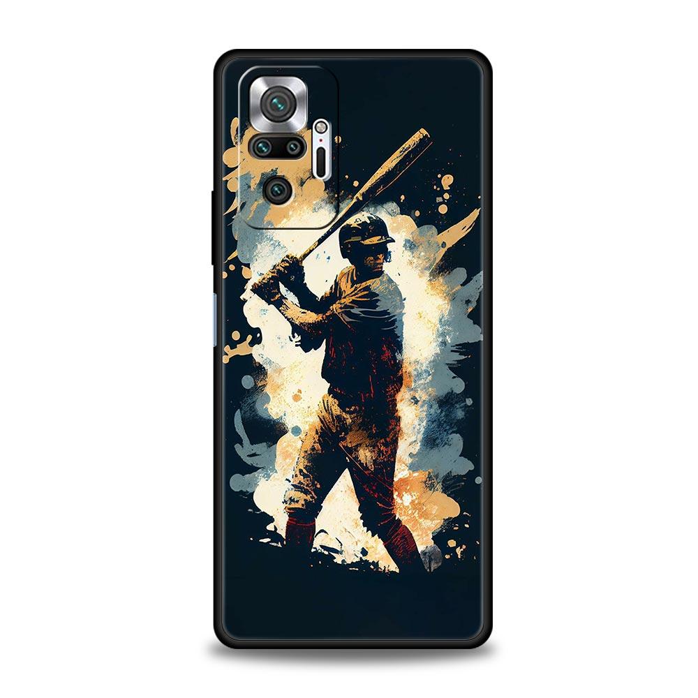 Чехол для телефона для Xiaomi Redmi Note 14 13 12 5G 11 10 Pro Plus 4G 9S 9 14C 13C 12C 10C 9C 9A Мягкий ТПУ Чехол Бейсбол