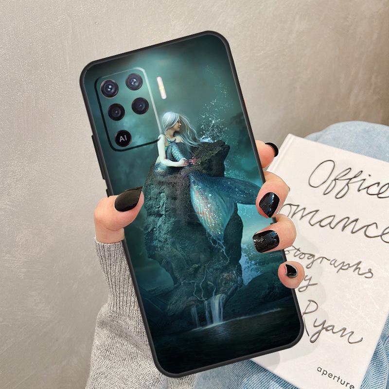 Чехол 'Русалка' для Oppo A40 A60 A80 A78 A38 A18 A98 A58 A96 A76 A16 A94 A74 A54 A15 A17 A57 A77 A5 Pro