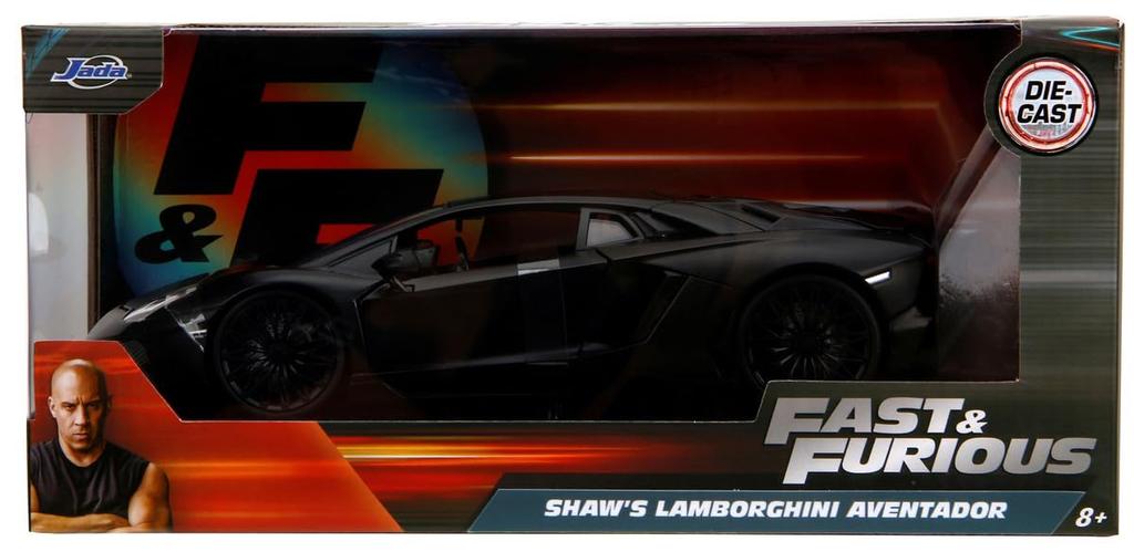 Kyosho Jada Toys Fast Furious Series Scale F7 Lamborghini Aventador SV Black Finished Model JADA36152 & 1/24 (Show)