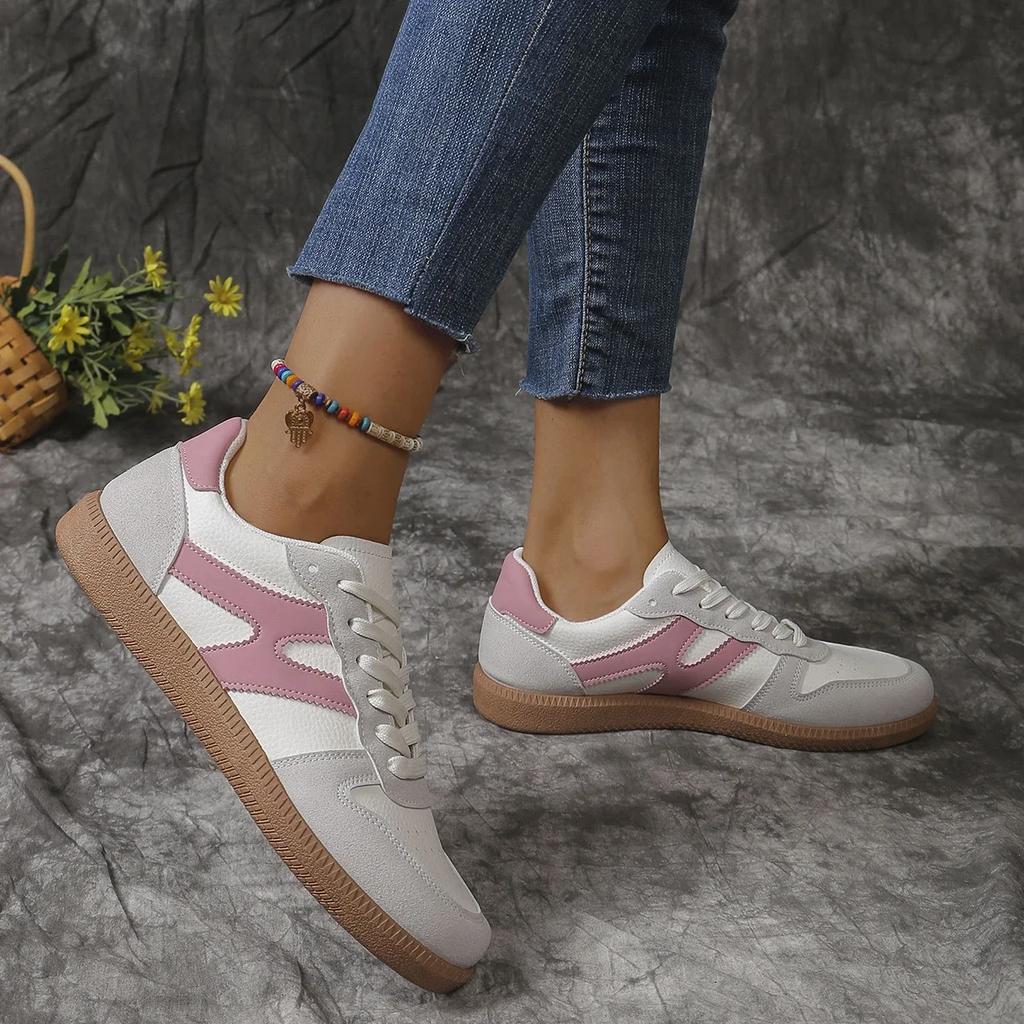 2024 New Pink Ladies Leisure and Comfortable Shoes In Spring Autumn Soft-soled Leather Fashion Shoe Sports Shoes Women Sneakers