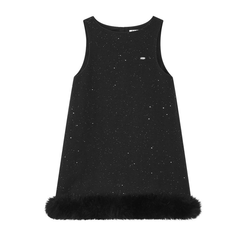 ELLE KIDS Girls' Shimmering Winter Vest Dress