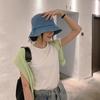 Pure Color Unisex Women Men Fisherman Hat Cotton Bucket Hats Sunbonnet Suede Panama Hat