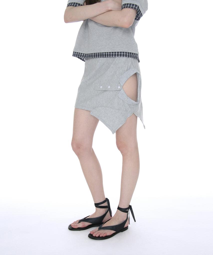 Partimento Woman Reworked Polo Mini Skirt_Melange