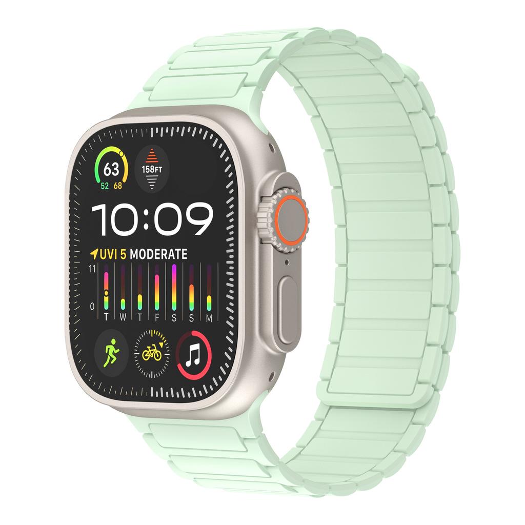 Magnetic Sports Band for Apple Watch Ultra 2 49mm 45mm 44mm 42mm 38 40 41mm Silicone Strap for IWatch Series Ultra 2 9 8 7 6 5 4