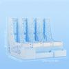Thickened Four-Section File Holder Desktop File Organizer Box with Pen Cup, Made of PP Material, for Office Supplies