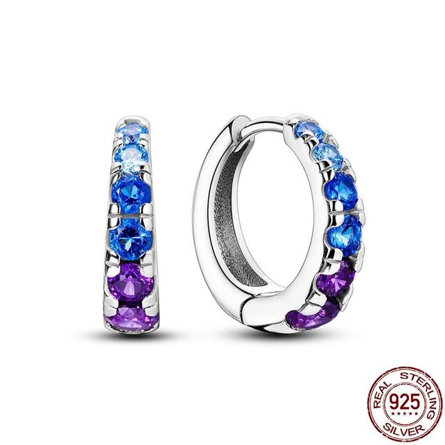 100% настоящие серьги из серебра 925 пробы, снежинка, циркон, в форме сердца, золото, розовое золото, циркон, ювелирные изделия, сверкающий кулон-обруч