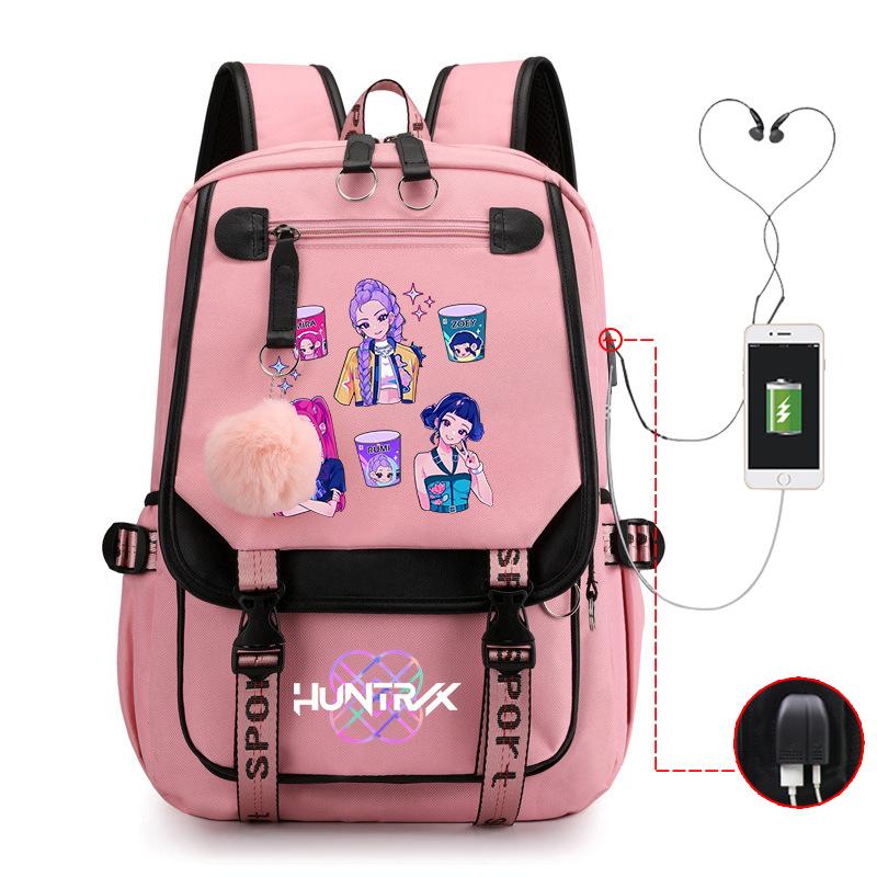 College Style Animation Cartoon Student Schoolbag Junior High School Multi-Functional Large Capacity Leisure Backpack