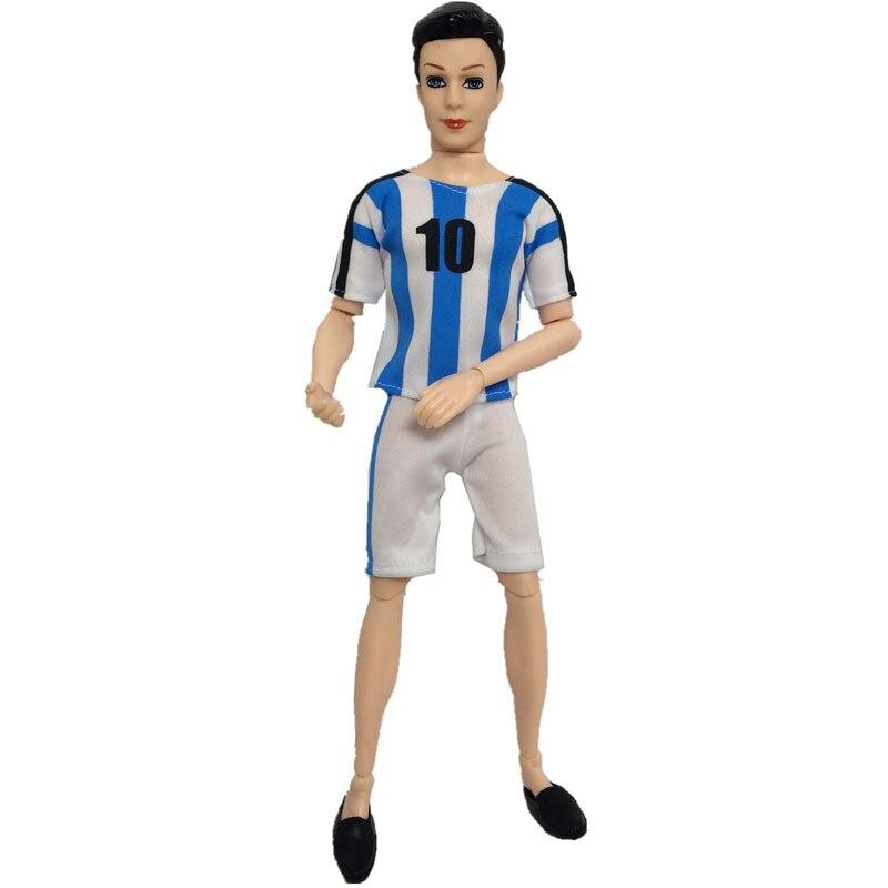 1 комплект, спортивная одежда для футбола 1/6, одежда для куклы Кена, одежда для мальчиков, топ, шорты, носки для бойфренда Барби, кукла Кена, мужские спортивные костюмы