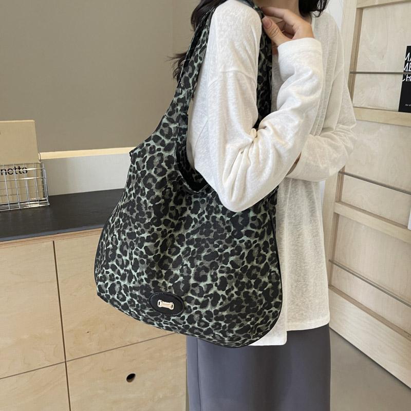 Сумка через плечо Сумка через плечо Сумка с леопардовым принтом Женская сумка для покупок большой вместимости