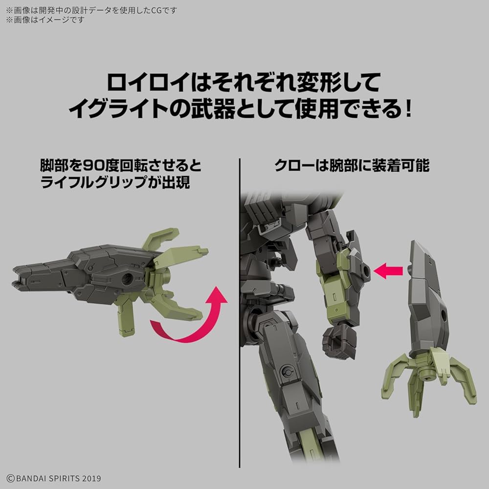 Bandai Spirits 30MM eEXM-40 Ignight 02 Набор из 2 штук Пластиковая модель-конструктор с цветовой кодировкой Масштаб 1/144