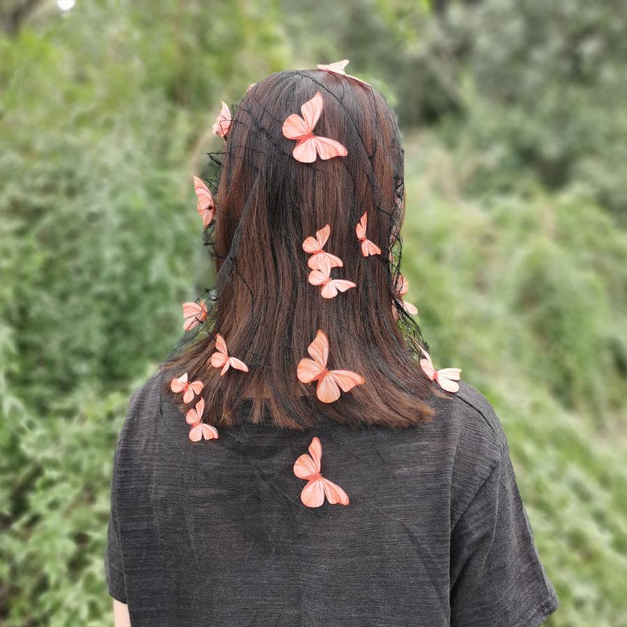 Желание Бабочка 3D Сетчатая Фата, Романтичный Церковный Наряд для Улицы